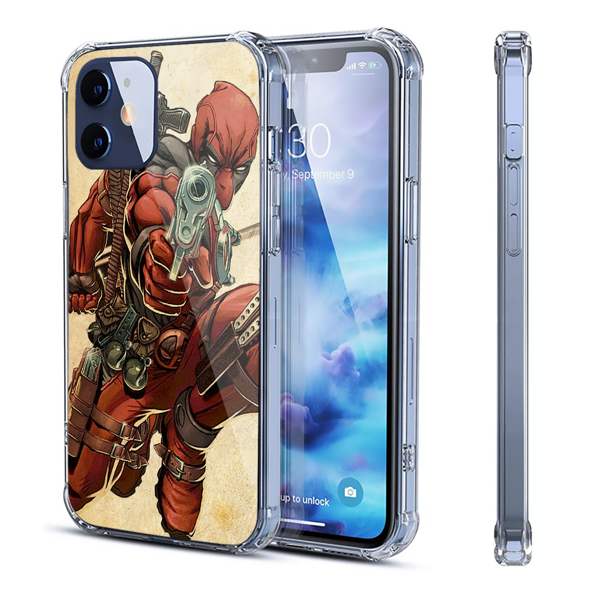 （画像用） Deadpool デッドプール 【iPhone 12シリーズ対応】透明スマホケース（クリアソフトケース）